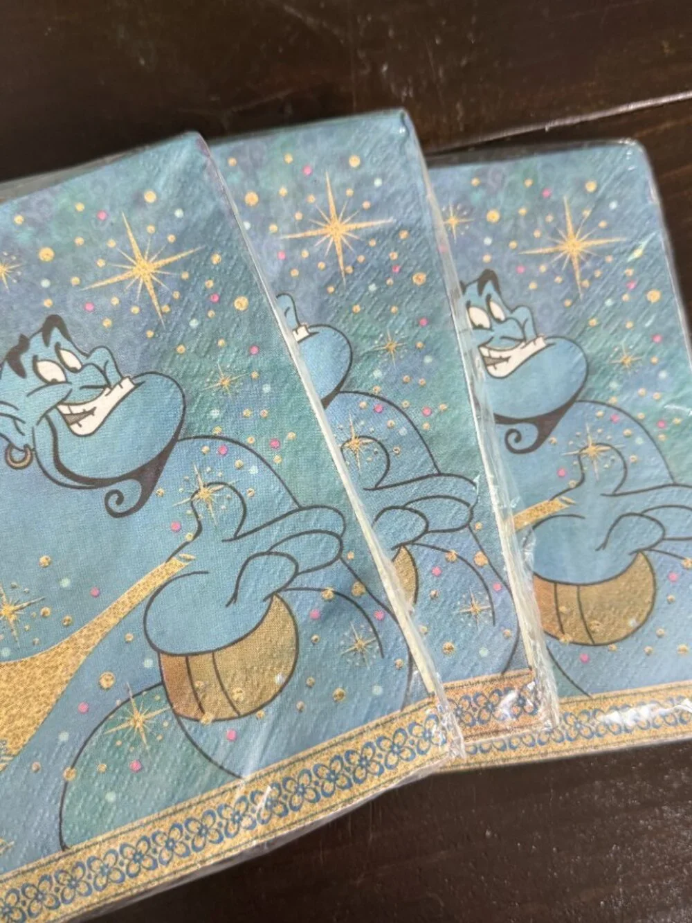 Unique Vintage 90s Aladdin Genie Party Supplies Lot Napkins, Plates & Hats New A